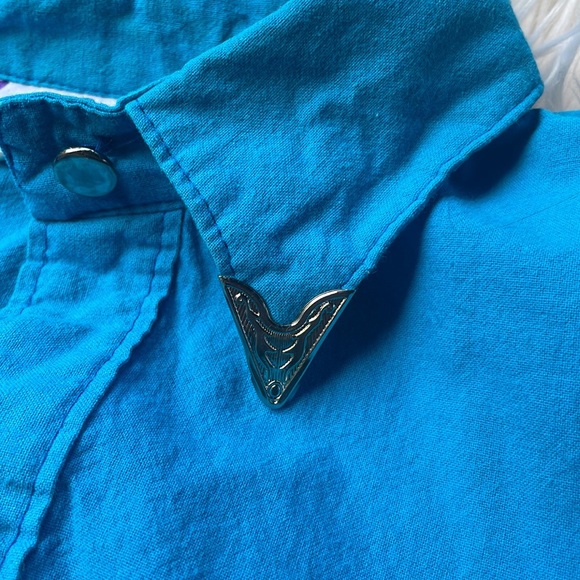 Vintage Sassa Western Frill Button Down Top - Size Large - Picture 8 of 11